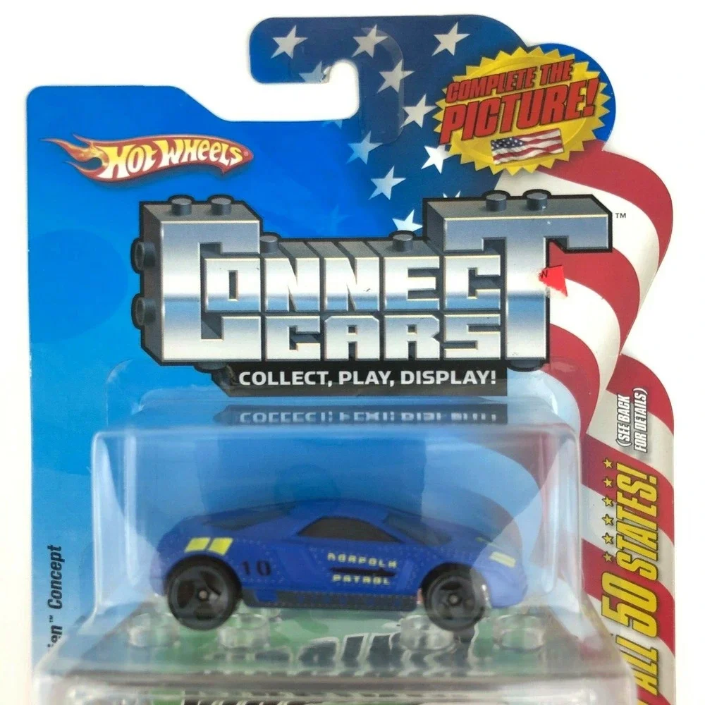 Hot‎ Wheels Connect Cars VIRGINIA Cadillac Cien Concept Car Blue Die Cast 1/64
